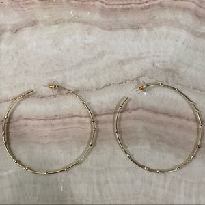 Melinda Maria 3in hoops in gold